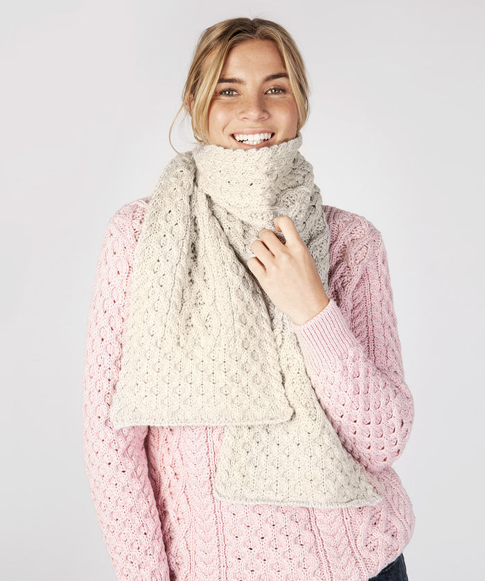 Merino and Cashmere Luxe Aran Scarf