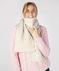 Merino and Cashmere Luxe Aran Scarf