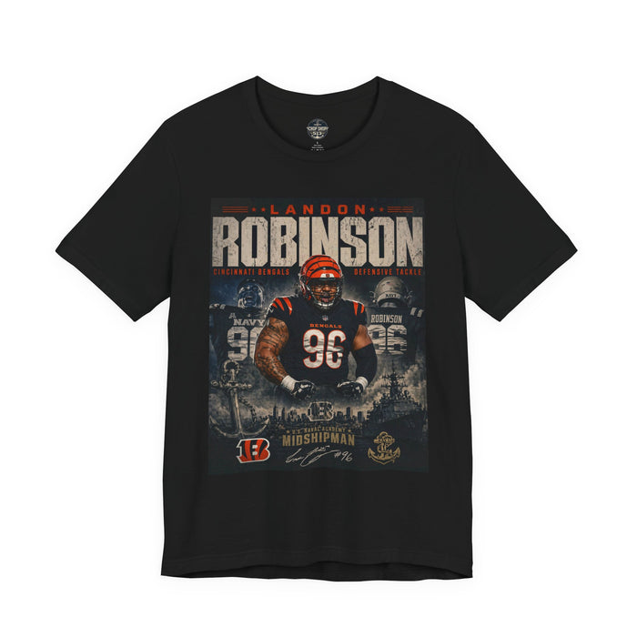 Midshipman Landon Robinson #96 Bengals Football Tee - Retro NFL Fan Shirt