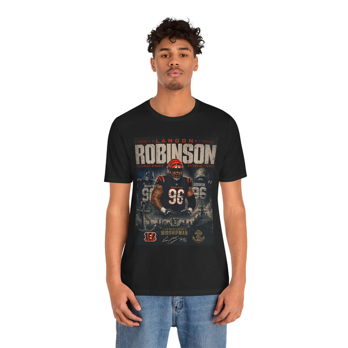 Midshipman Landon Robinson #96 Bengals Football Tee - Retro NFL Fan Shirt