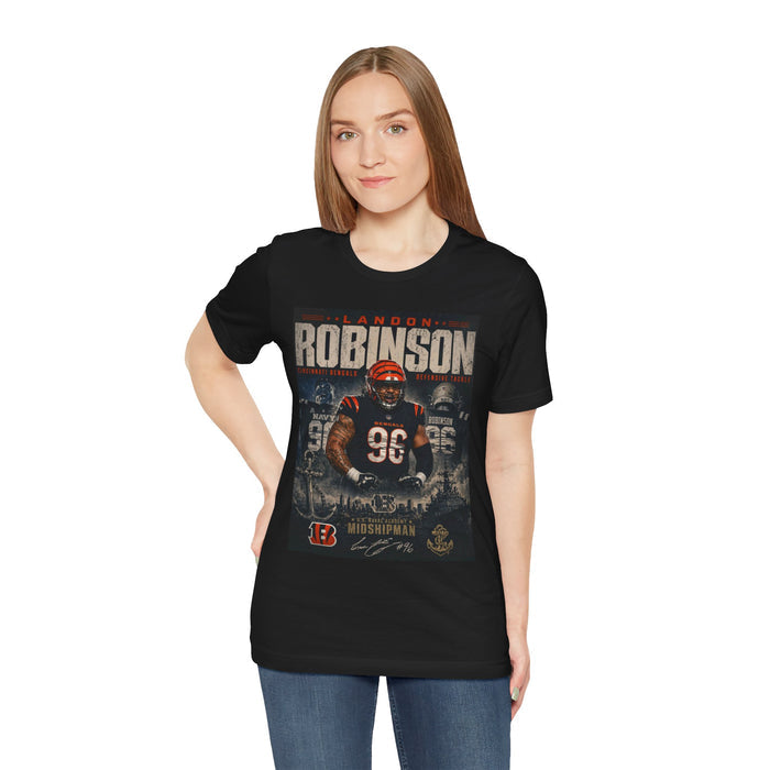 Midshipman Landon Robinson #96 Bengals Football Tee - Retro NFL Fan Shirt