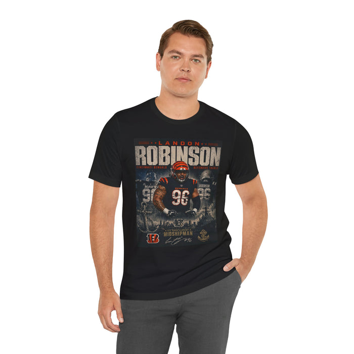Midshipman Landon Robinson #96 Bengals Football Tee - Retro NFL Fan Shirt