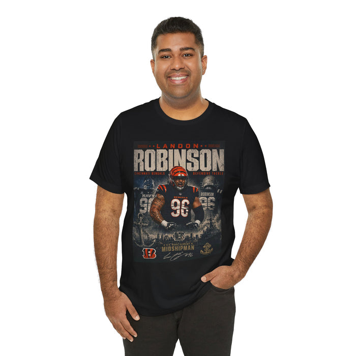Midshipman Landon Robinson #96 Bengals Football Tee - Retro NFL Fan Shirt