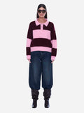 Mikaela Knit Sweater - Cherry Stripe