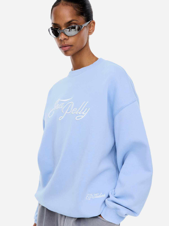 Mila Oversized Sweater - Soft Blue