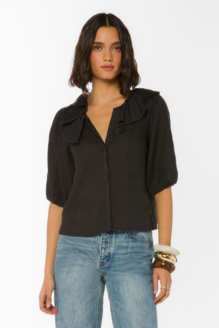 Milan Black Top - Tops - Velvet Heart Clothing