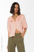 Milan Coral Top - Tops - Velvet Heart Clothing