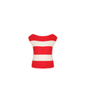 MILO VEST CHERRY STRIPE