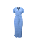 MIRELLA SHORT SLEEVE WRAP DRESS CORNFLOWER