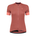 Rogelli Modesta fietsshirt dames koraal korte mouw voorkant.