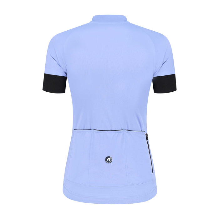 Rogelli Modesta fietsshirt dames lila korte mouw achterkant.