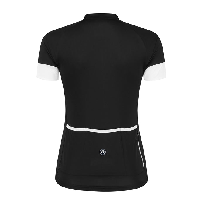 Rogelli Modesta fietsshirt dames zwart korte mouw achterkant.