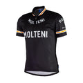 Rogelli Molteni fietsshirt heren zwart korte mouw voorkant.