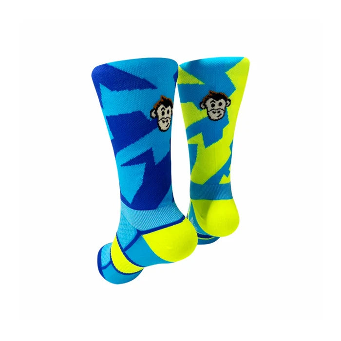 Monkey Sox Podium Bolt | Blue & Yellow