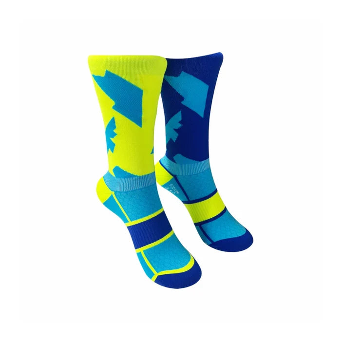Monkey Sox Podium Bolt | Blue & Yellow