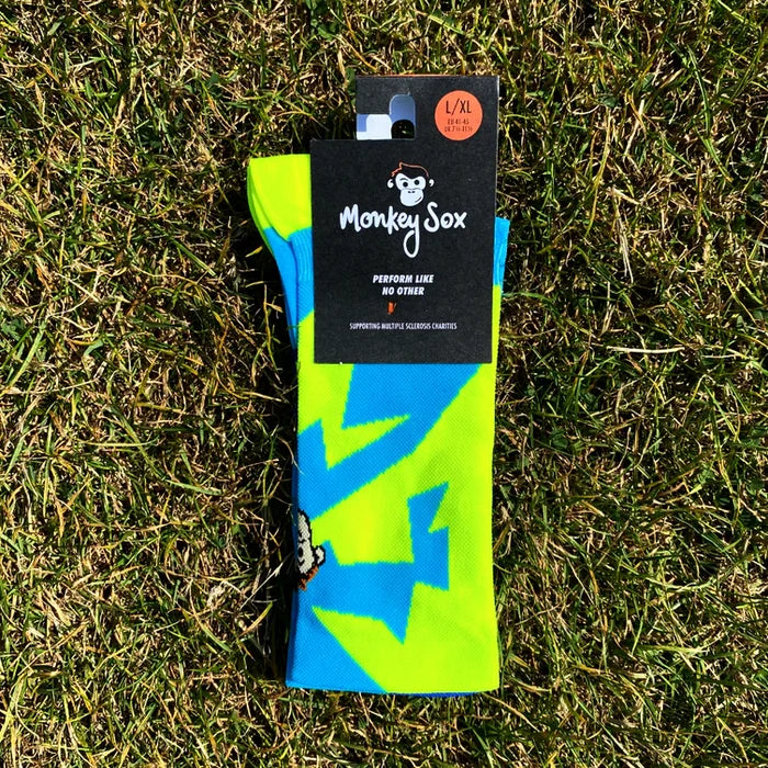 Monkey Sox Podium Bolt | Blue & Yellow