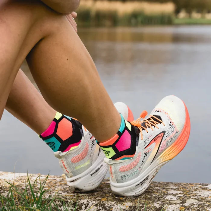 Monkey Sox Ultra Hex Sports Socks | Black Multi