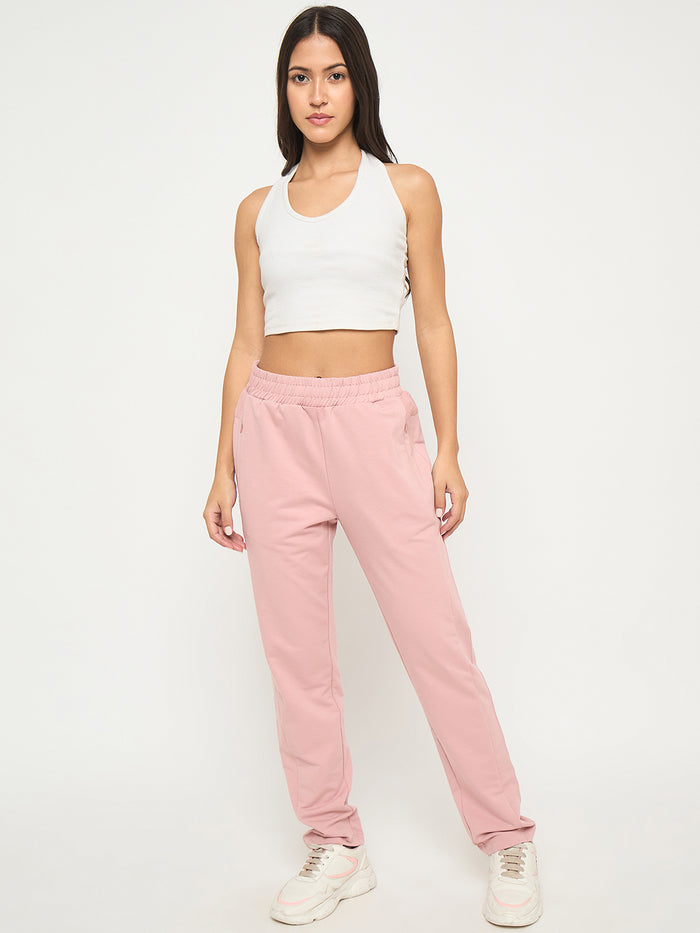 mSECRET Stitch Detailing Elasticated Waist Peach Track Bottoms