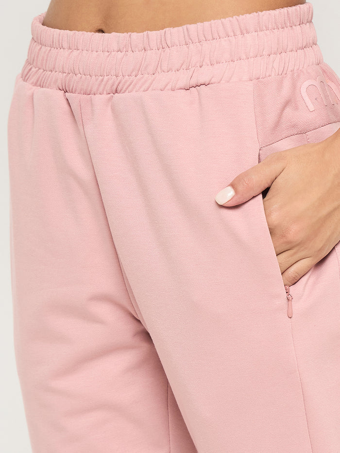 mSECRET Stitch Detailing Elasticated Waist Peach Track Bottoms
