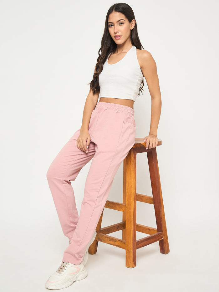 mSECRET Stitch Detailing Elasticated Waist Peach Track Bottoms