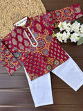 Multi Maroon Kurta Set