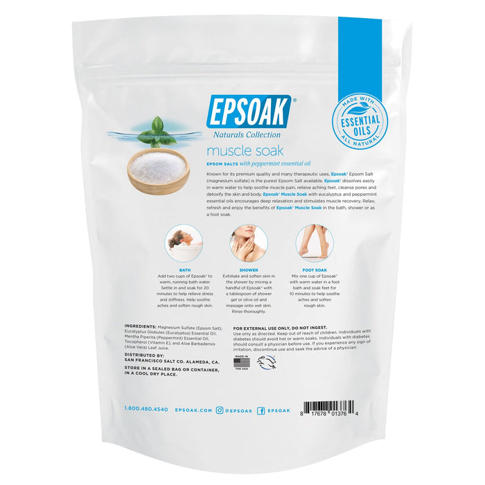 Muscle Soak Eucalyptus & Peppermint Epsom Salt 2 lb
