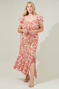 Nadia Ruched Midi Dress Curve