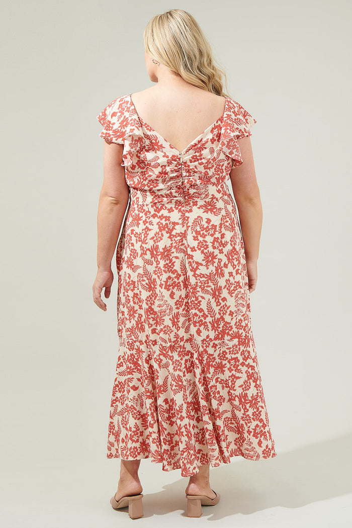 Nadia Ruched Midi Dress Curve