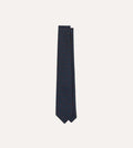 Navy and Red Paisley Print Silk Twill Self Tipped Tie