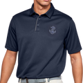 Navy Tonal Anchor Under Armour Tech Polo (Navy)