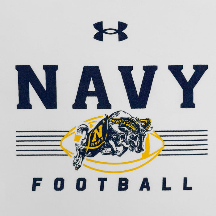 Navy Under Armour Football Armour Fleece Hood (White)