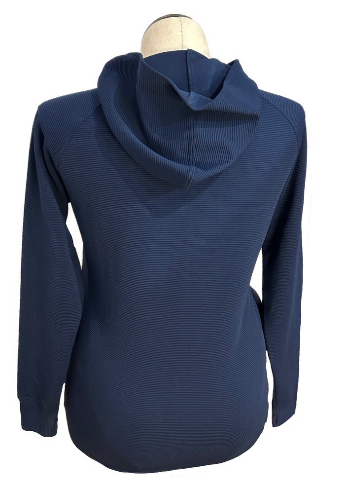 New Footjoy Navy Ribbed Full Zip Hoodie w/ Logo Size M