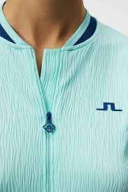 New J.Lindeberg Leonor Mid Layer Jacket Aruba Blue Size XL MSP$135