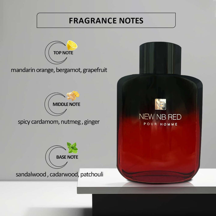 NEW NB RED POUR HOMME EDT PERFUME 115ML FOR MEN