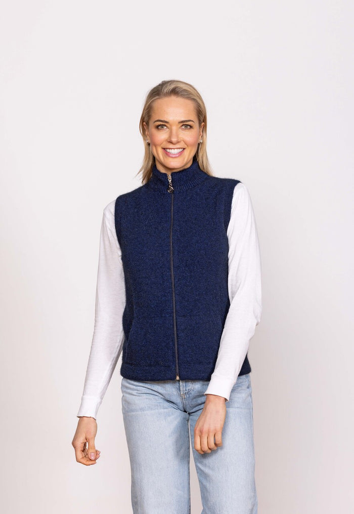 Noble Wilde - Merino & Possum Gilet Zip Vest