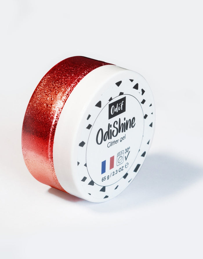 Odif OdiShine Fabric Paint Glitter Gel, Ruby