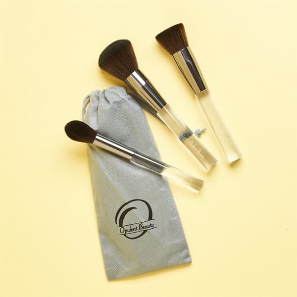 Opulent Beauty 3-Piece Professional Makeup Brush Set with Travel Pouch price online in Pakistan.