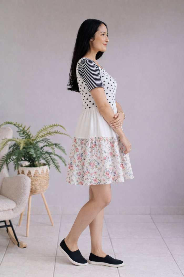 Overcast Petal Babydoll Dress - Sage
