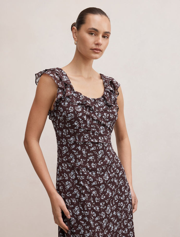 Paige Ruffle Midi Dress Forever New