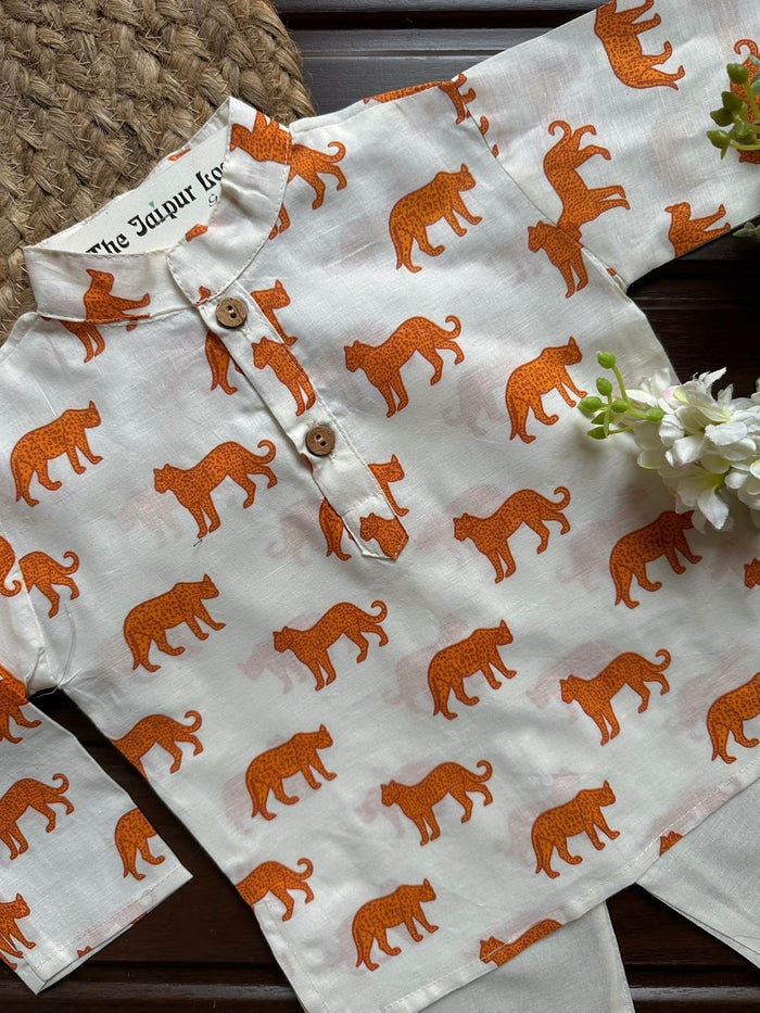 Panther Stamps Kurta Set