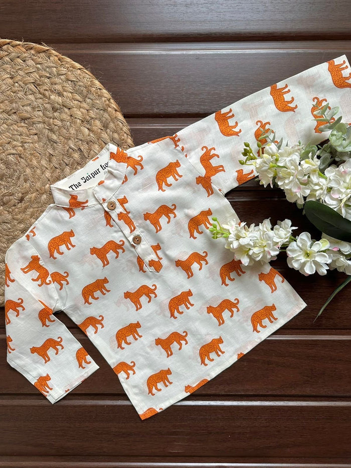 Panther Stamps Kurta Set