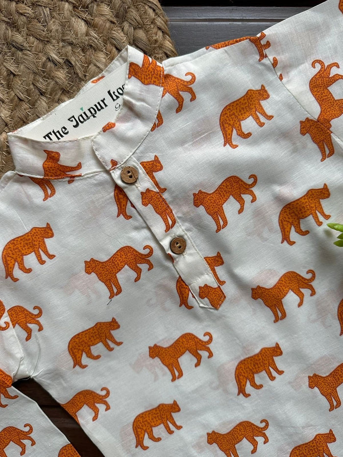 Panther Stamps Kurta Set