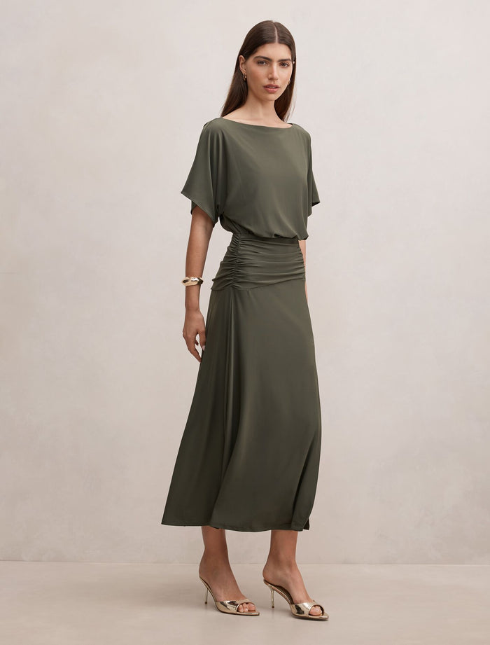 Parker Draped Jersey Midi Dress Forever New