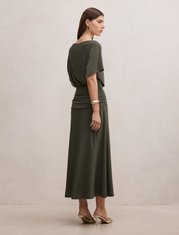 Parker Draped Jersey Midi Dress Forever New