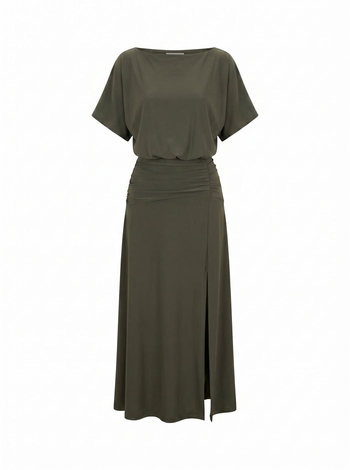 Parker Draped Jersey Midi Dress Forever New