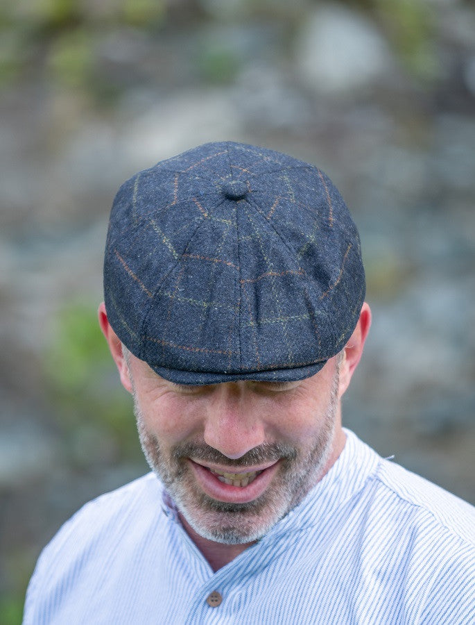 Peaky Blinders 8 Panel Cap - Blue Box Check #color_blue-box-check