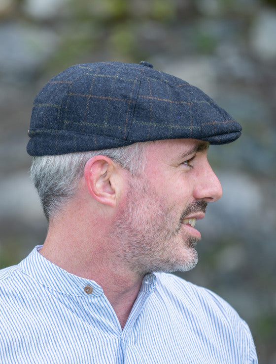 Peaky Blinders 8 Panel Cap - Blue Box Check #color_blue-box-check