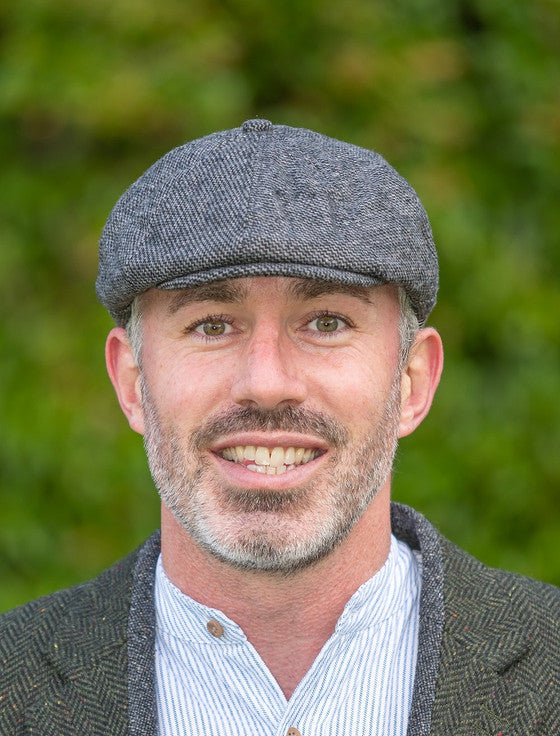 Peaky Blinders 8 Panel Cap - Green Box Check #color_grey-tweed