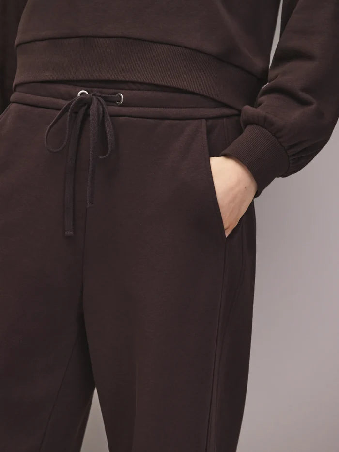 Petite Brown Barrel Leg Sweatpants