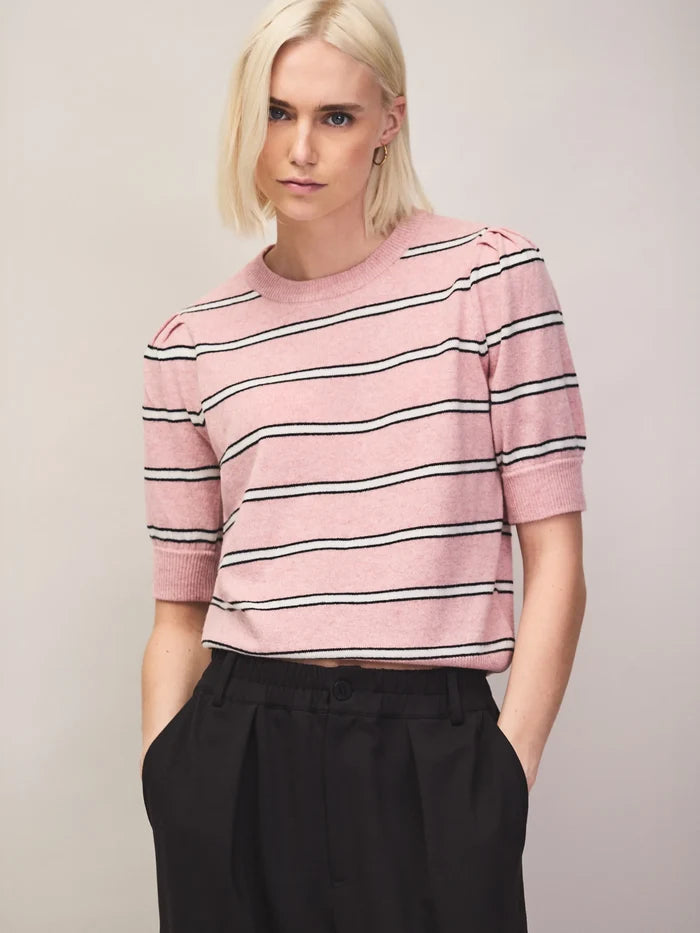 Pink stripe cashmere wool jumper